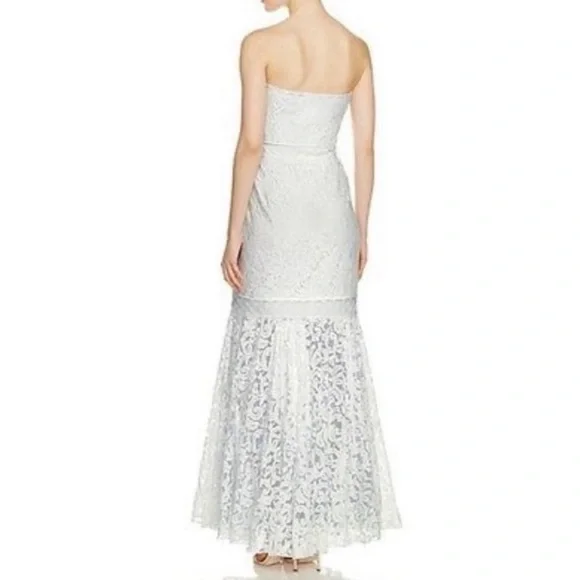 Tadashi Shoji Lace Overlay Strapless Dress - Picture 14 of 14